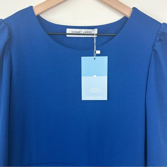 Sonnet James Play Dress Lucie Puff Knee Length Royal Blue L - Picture 5 of 5